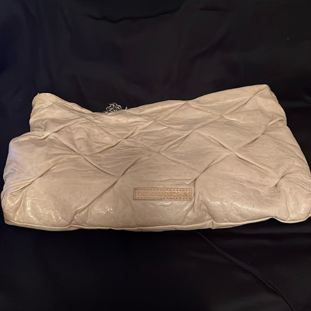 BCBGMAXAZRIA cream crossbody/clutch, EUC
